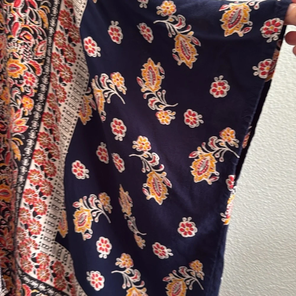 Angie Multicolor Boho Flowy Floral Print Kimono Size Medium - Picture 3 of 6